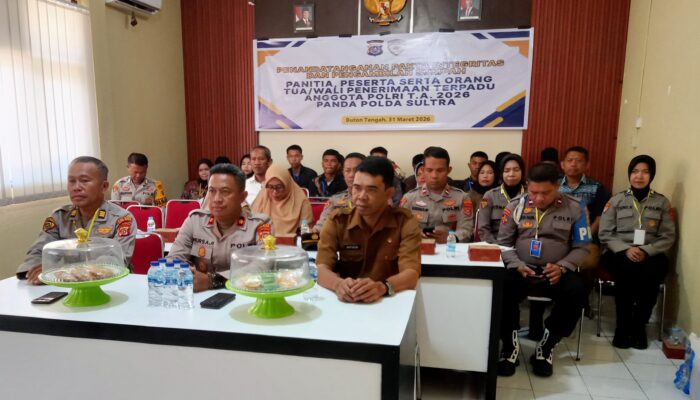 Polres Buteng Ikuti Rapat Pakta Integritas dan Pengambilan Sumpah Panitia Penerimaan Terpadu Anggota Polri TA 2026 Secara Virtual