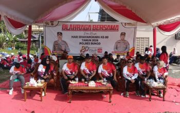 Semarak Hari Bhayangkara ke-80, Polres Bungo Gelar Olahraga Bersama Ribuan Masyarakat di Pelepat Ilir