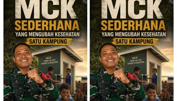 Bukti Nyata Pengabdian TMMD ke-129 Kodim 1413/Buton di Desa Ambuau Togo, MCK Sederhana Ubah Kesehatan Satu Kampung