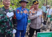 Peringati Hari Mangrove Nasional, Waka Polresta Balikpapan dan Pemprov Kaltim Tanam 1.200 Bibit Mangrove di Pantai Lamaru