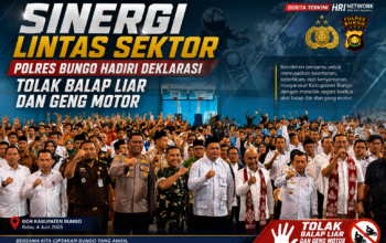 Sinergi Lintas Sektor, Polres Bungo Hadiri Deklarasi Tolak Balap Liar dan Geng Motor