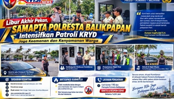 Libur Akhir Pekan, Samapta Polresta Balikpapan Intensifkan Patroli KRYD Jaga Keamanan dan Kenyamanan Warga