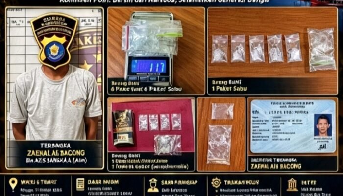 Polsek Balikpapan Timur Ungkap Kasus Narkotika, Enam Paket Sabu Seberat 11,7 Gram Diamankan