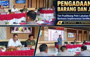 Evaluasi Mutu Pengadaan Barang dan Jasa, Polresta Balikpapan Terima Kunjungan Tim Puslitbang Polri