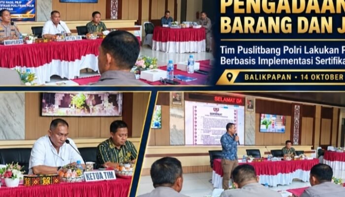 Evaluasi Mutu Pengadaan Barang dan Jasa, Polresta Balikpapan Terima Kunjungan Tim Puslitbang Polri