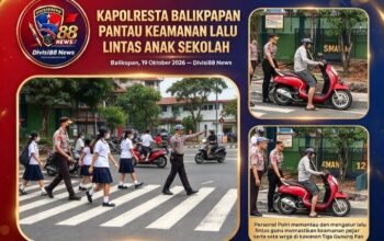 Kapolresta Balikpapan Turun Langsung Atur Lalu Lintas, Pastikan Keselamatan Pelajar dan Kelancaran Aktivitas Warga