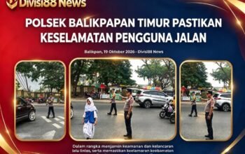Pastikan Keselamatan Pengguna Jalan, Polsek Balikpapan Timur Gelar Strong Point di Sejumlah Titik Strategis