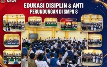 Tanamkan Disiplin dan Cegah Perundangan, Kapolsek Balikpapan Timur Edukasi Pelajar SMPN 8
