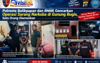 Polresta Balikpapan dan BNNK Gencarkan Operasi Sarang Narkoba di Gunung Bugis, Satu Orang Diamankan