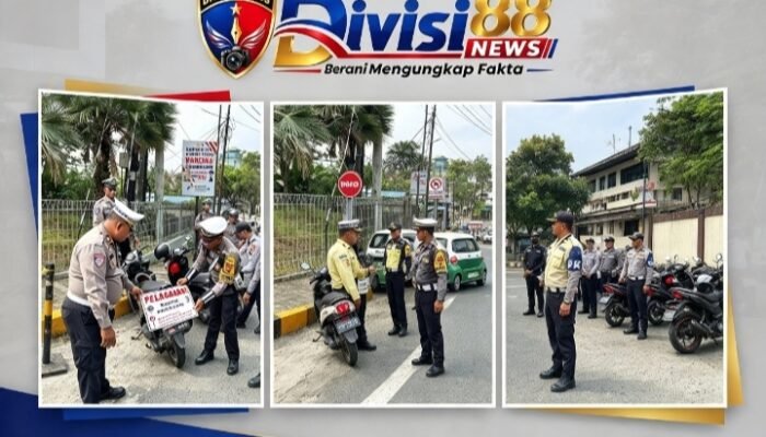 Operasi Patuh Mahakam 2026,Satlantas Polresta Balikpapan Tertibkan Parkir Liar di Jalan Sudirman