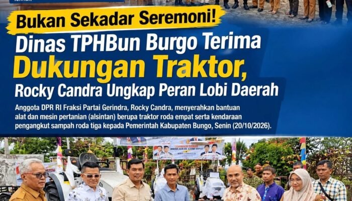 Bukan Sekadar Seremoni! Dinas TPHBun Bungo Terima Dukungan Traktor, Rocky Candra Ungkap Peran Lobi Daerah