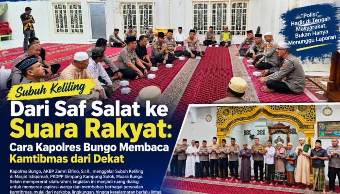 Dari Saf Salat ke Suara Rakyat: Cara Kapolres Bungo Membaca Kamtibmas dari Dekat