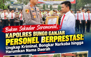 Bukan Sekadar Seremonial, Kapolres Bungo Ganjar Personel Berprestasi: Ungkap Kriminal, Bongkar Narkoba hingga Harumkan Nama Daerah
