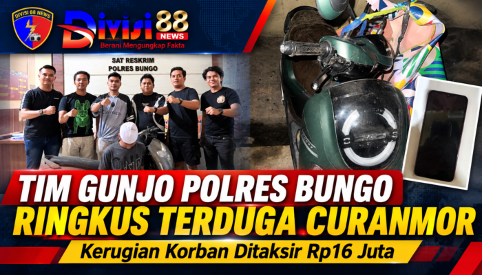 Tim GUNJO Polres Bungo Ringkus Terduga Curanmor di Warung, Kerugian Korban Rp16 Juta