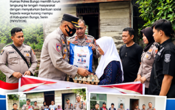 Tak Sekadar Jaga Citra, Humas Polres Bungo Turun Langsung Bantu Warga Kurang Mampu