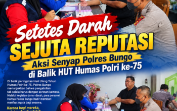 Setetes Darah Sejuta Reputasi: Aksi Senyap Polres Bungo di Balik HUT Humas Polri ke-75